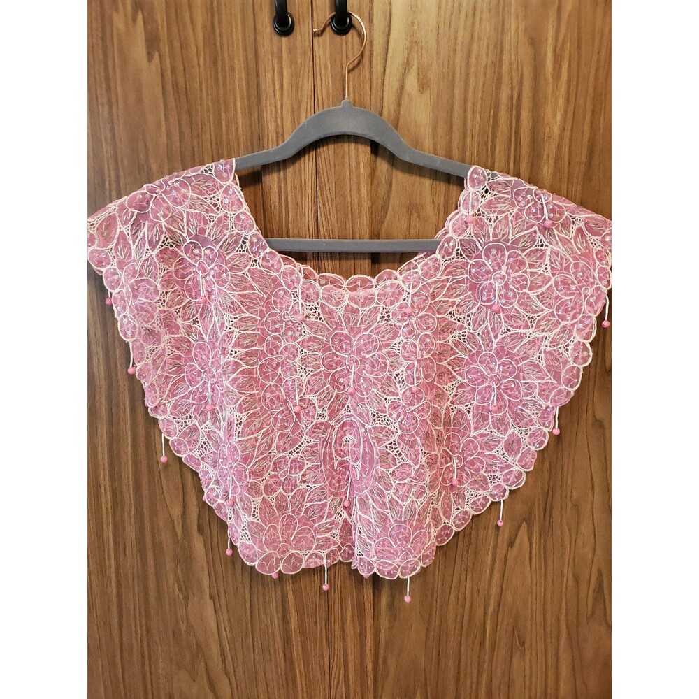 Vintage sequined poncho shirt